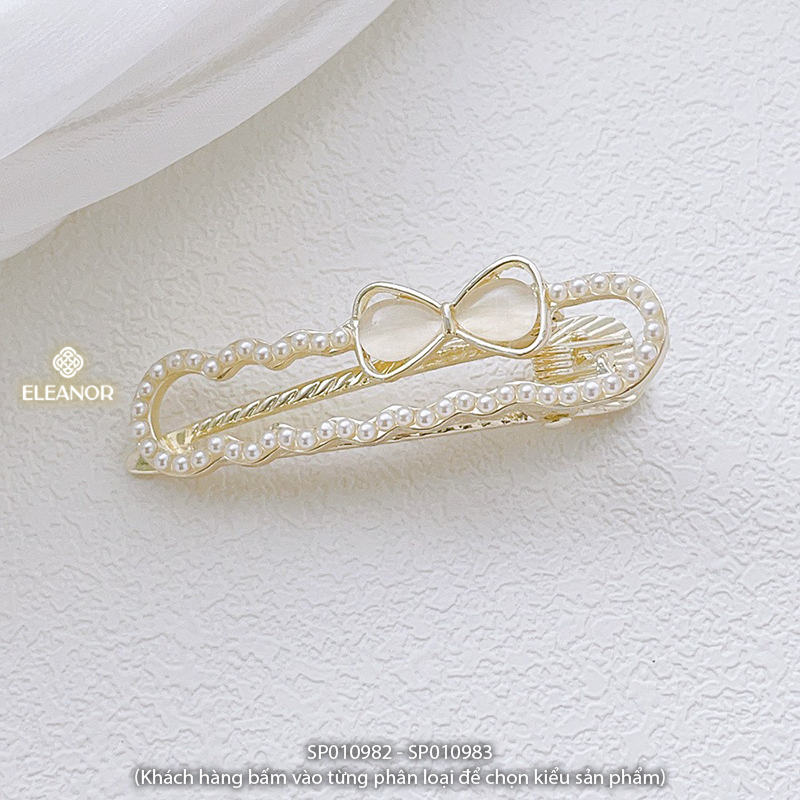 Kẹp tóc nữ Eleanor Accessories đính đá ngọc trai nhân tạo sang trọng phụ kiện tóc kẹp tóc mái 10982
