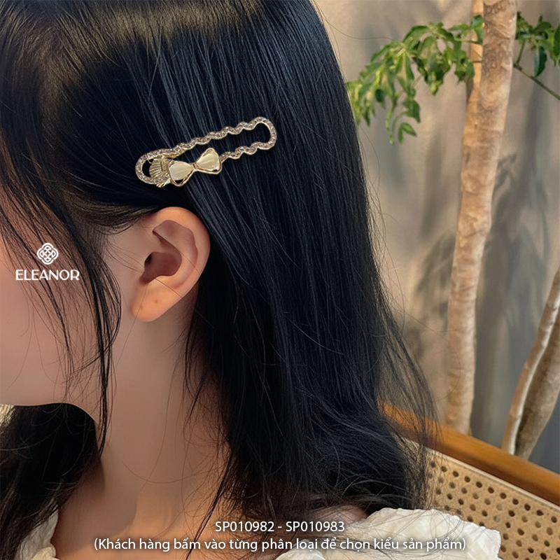 Kẹp tóc nữ Eleanor Accessories đính đá ngọc trai nhân tạo sang trọng phụ kiện tóc kẹp tóc mái 10982