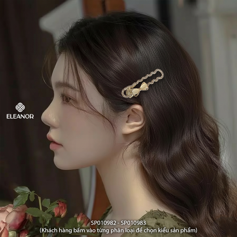 Kẹp tóc nữ Eleanor Accessories đính đá ngọc trai nhân tạo sang trọng phụ kiện tóc kẹp tóc mái 10982