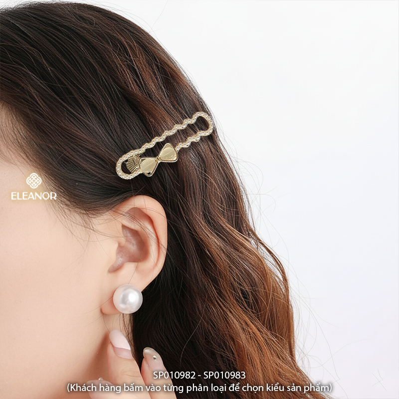 Kẹp tóc nữ Eleanor Accessories đính đá ngọc trai nhân tạo sang trọng phụ kiện tóc kẹp tóc mái 10982