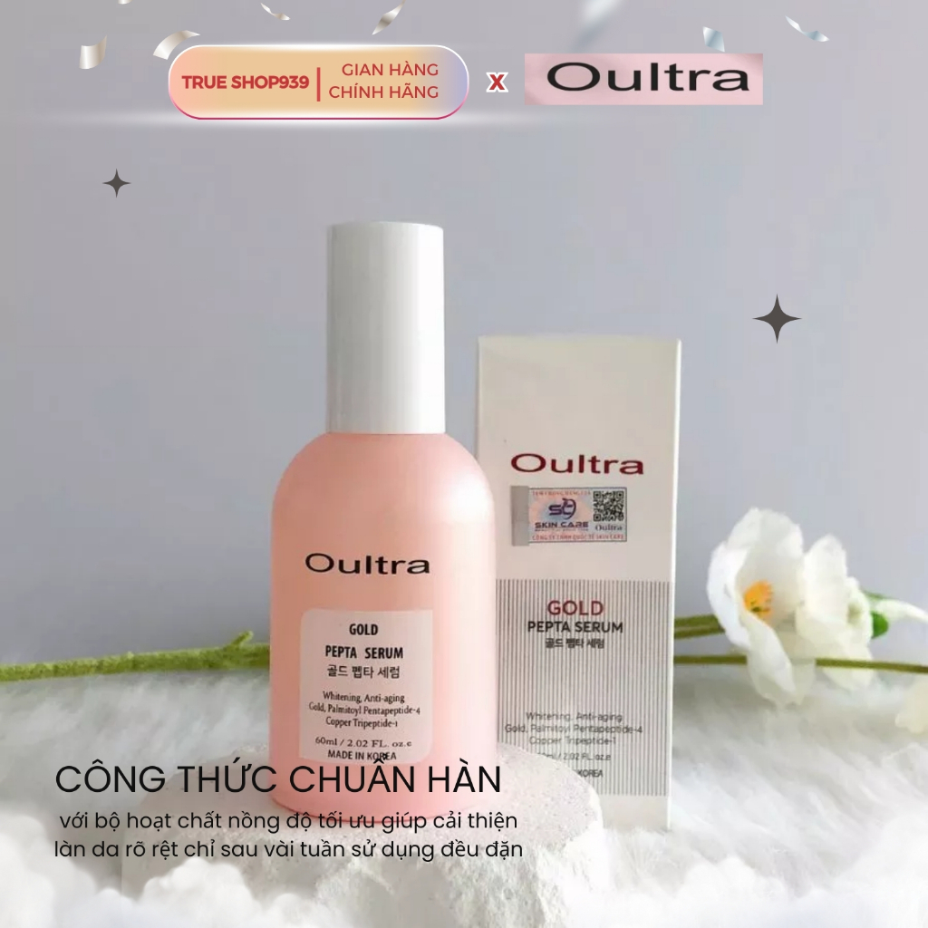 Tinh Chất Serum Vàng 24k Dưỡng Trắng & Chống Lão Hóa Hàn Quốc OULTRA Gold Pepta 60ml, Serum Dưỡng Ẩm