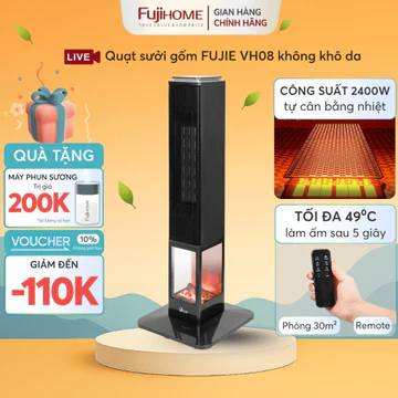Quạt sưởi điện Nhập Khẩu FUJIE VH08, máy sưởi gốm ấm heater quạt sưởi mùa đông tiết kiệm điện