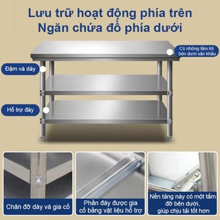 [Độ dày tấm 5mm] Kệ Bếp Đa Năng 3 Tầng Kệ để đồ inox 304 Kệ inox Tấm dày Có thể chịu được 300kg