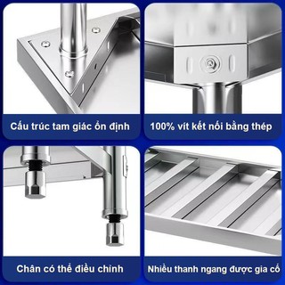 [Độ dày tấm 5mm] Kệ Bếp Đa Năng 3 Tầng Kệ để đồ inox 304 Kệ inox Tấm dày Có thể chịu được 300kg