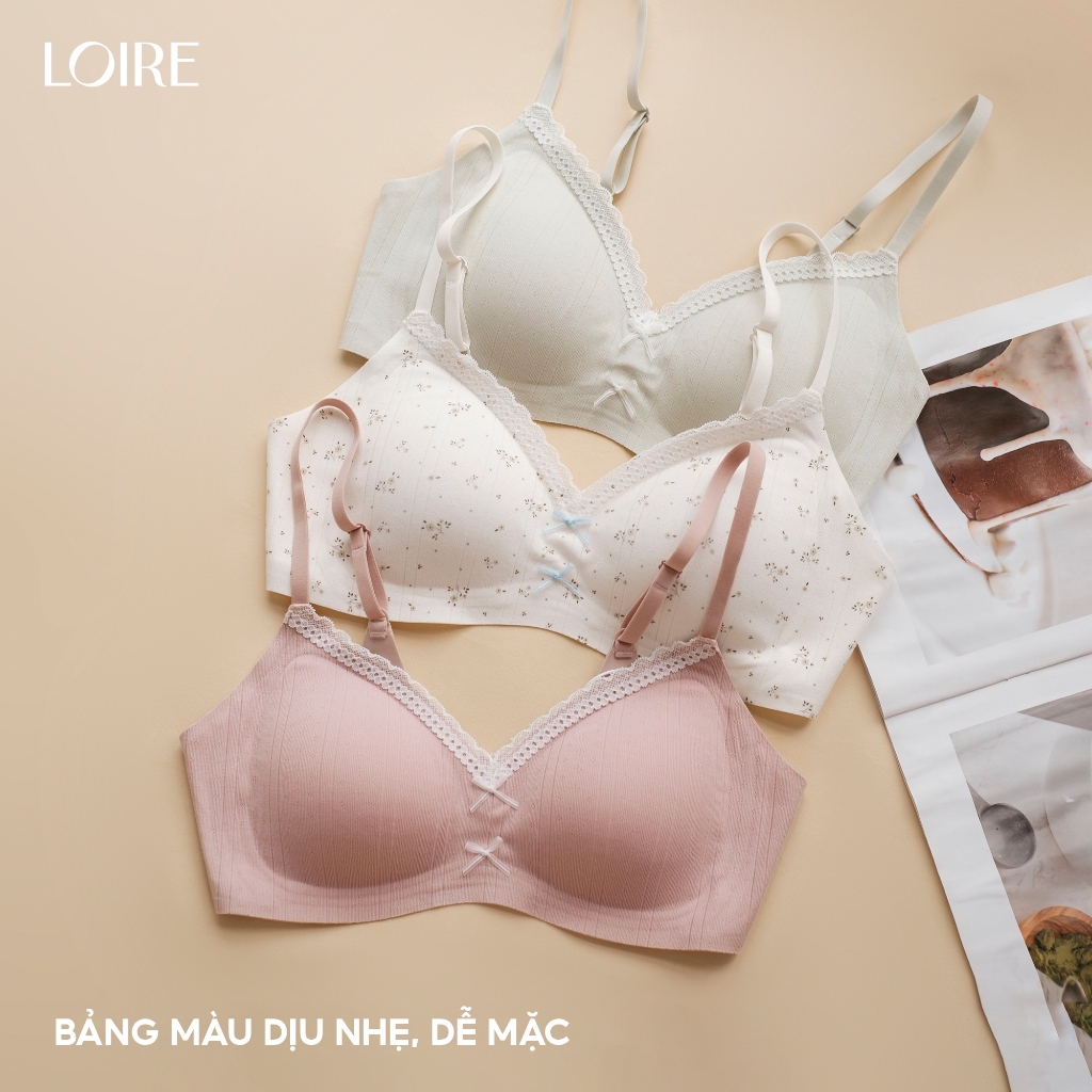 Áo Lót Nữ Không Gọng Loire Al250738 Đệm 0.5cm Cotton Mềm Form T-Shirt Mút Vừa Phải Ôm Ngực Đẹp