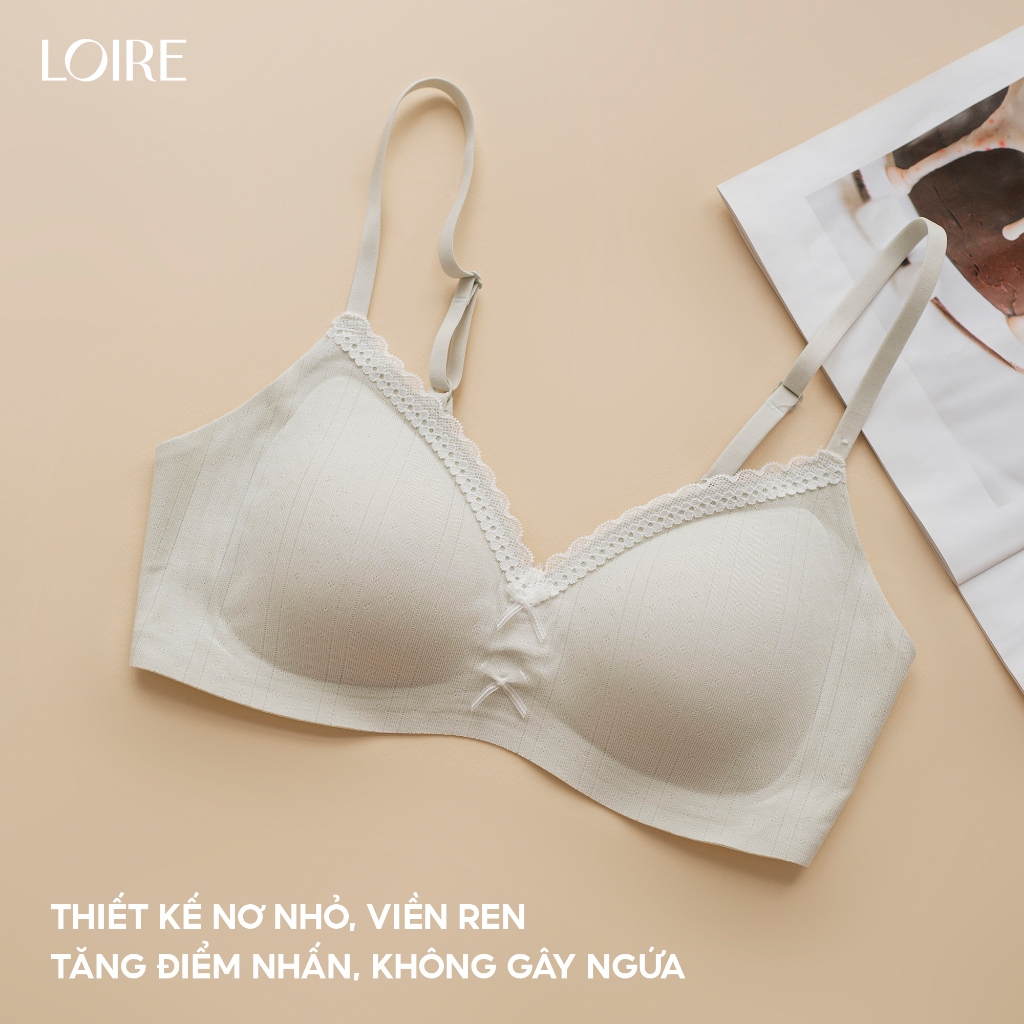 Áo Lót Nữ Không Gọng Loire Al250738 Đệm 0.5cm Cotton Mềm Form T-Shirt Mút Vừa Phải Ôm Ngực Đẹp