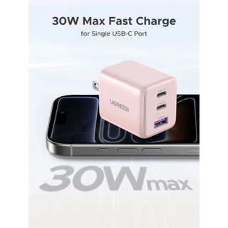 UGREEN GaN II Bộ sạc 30W 3 cổng usb-C sạc nhanh Bộ sạc nhanh X515