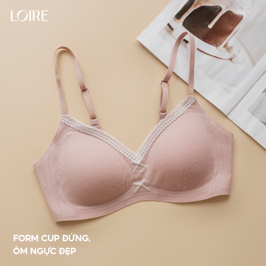Áo Lót Nữ Không Gọng Loire Al250738 Đệm 0.5cm Cotton Mềm Form T-Shirt Mút Vừa Phải Ôm Ngực Đẹp