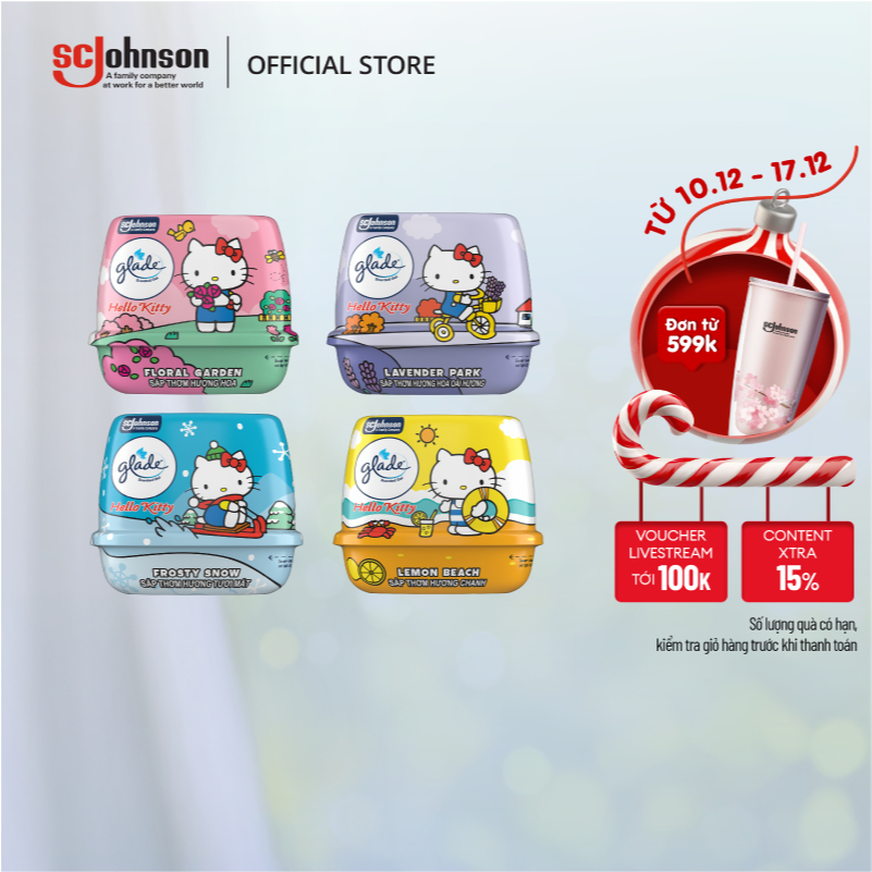 GLADE Sáp Thơm Phiên Bản Giới Hạn Hello Kitty 180g Khử Mùi Lưu Hương Tự ...