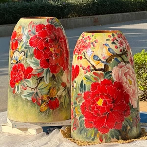 Bình Hoa Chuông Gốm Sứ Bát Tràng Cao Cấp, Lọ Hoa Vẽ Thủ Công 3D Trang Trí Phòng Khách, Quà Tặng Tân Gia Sang Trọng