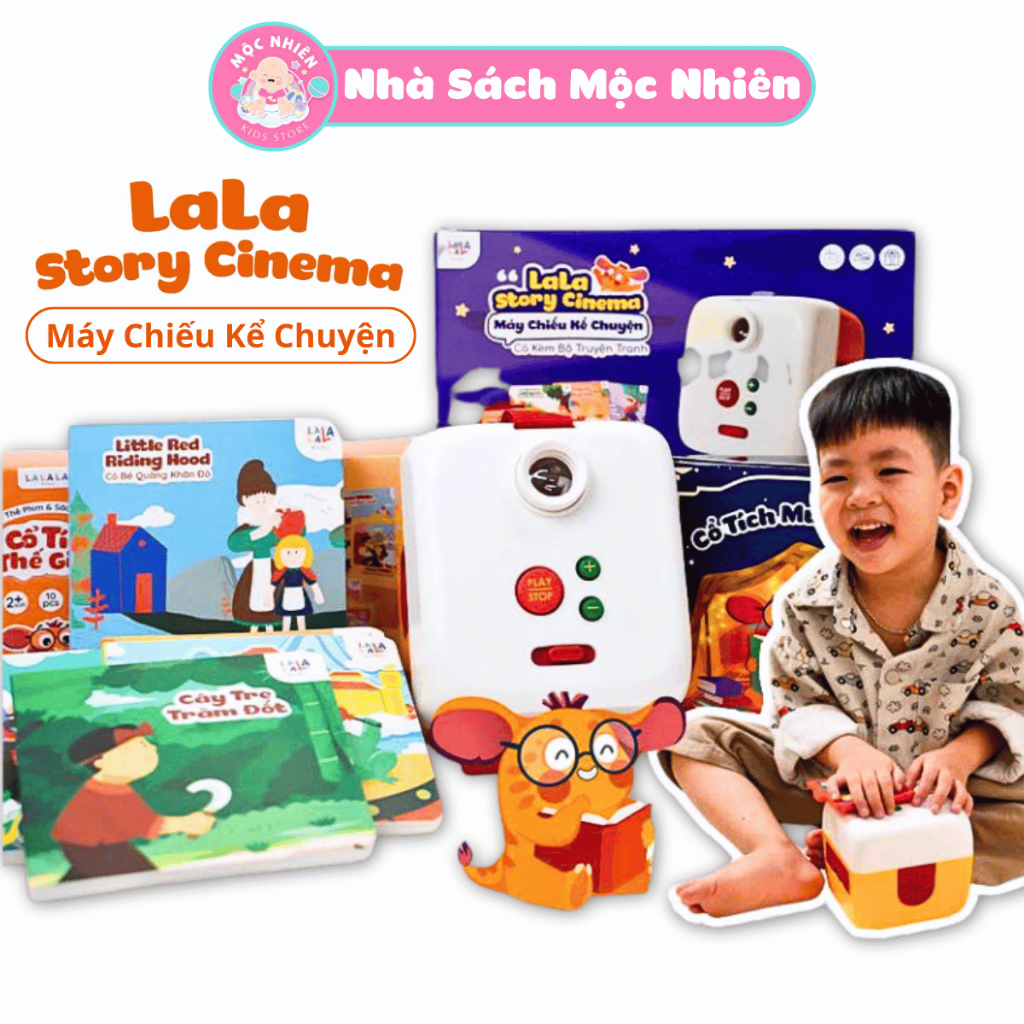 Máy chiếu kể chuyện - Lala Story Cinema Box kèm 5 sách bìa cứng ...