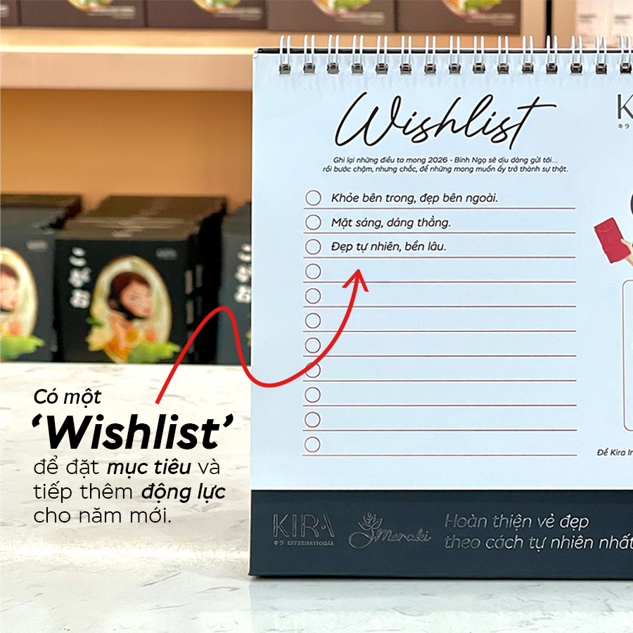 Lịch Để Bàn 2026 Bính Ngọ có kèm gương, thiết kế độc quyền, đầy đủ lịch âm và đánh dấu các ngày lễ quan trọng trong năm
