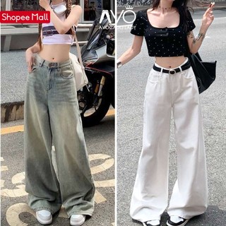 Quần Jeans Ống Rộng Ver 2 WIDE LEG Avo Avocado tôn dáng cạp cao form unisex nam nữ