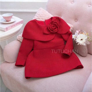 [ Tutuchan ] Đầm dạ tweed thiết kế bé gái Ruby Dress - TV06