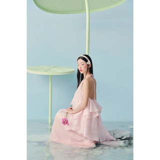 Đầm OLV suông cổ yếm hở lưng quyến rũ Diễm Thư ngọt ngào phù hợp đi chơi