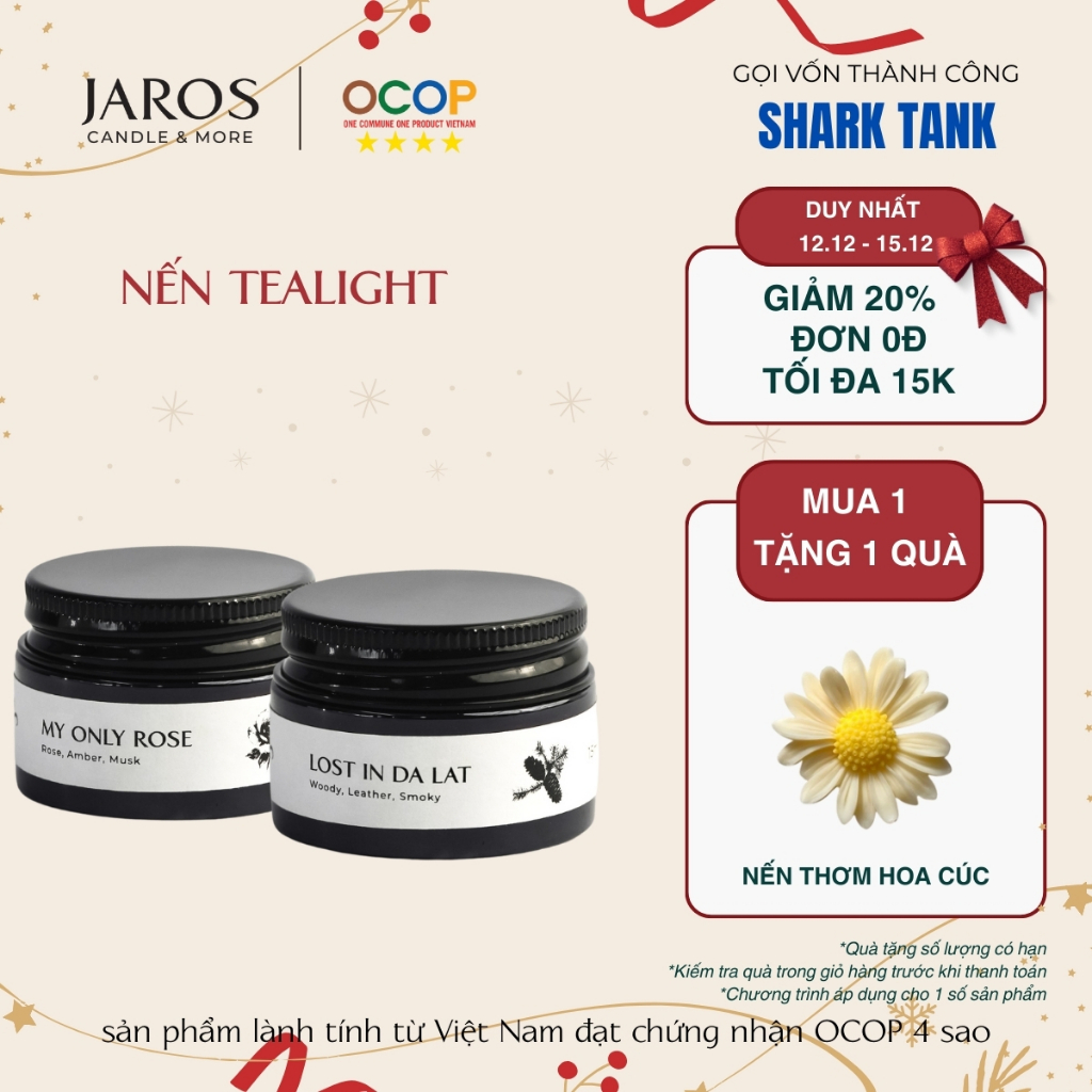 Nến Thơm Tealight OCOP 4 Sao - Hình ảnh thực tế