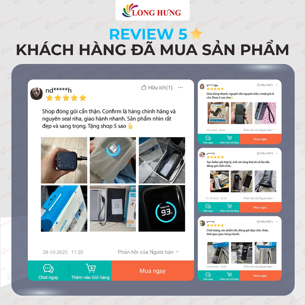 Sạc dự phòng Anker Zolo Power Bank High-Power Multi Device USB-C 165W 25000mAh A1695 - Hàng chính hãng | BigBuy360 - bigbuy360.vn
