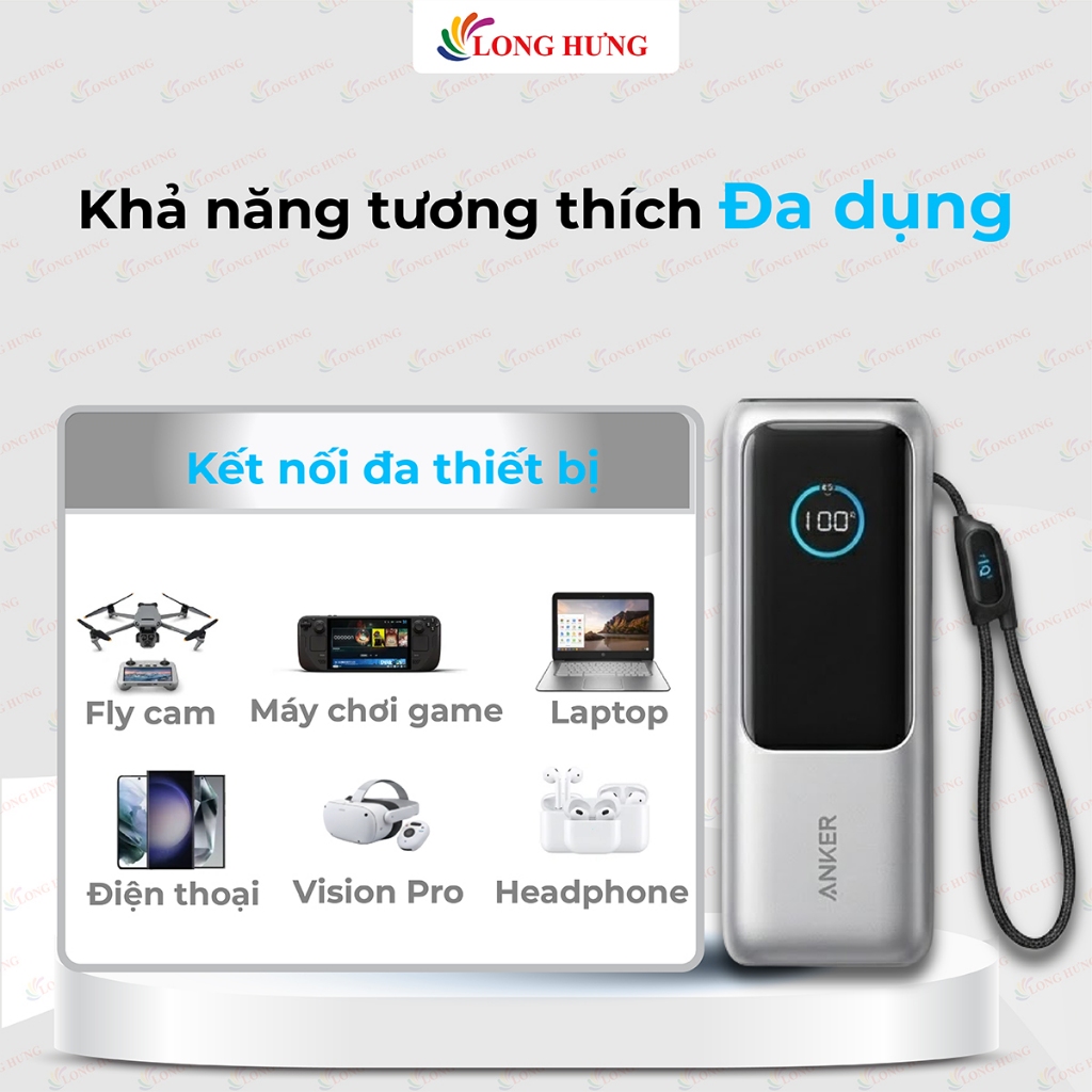 Sạc dự phòng Anker Zolo Power Bank High-Power Multi Device USB-C 165W 25000mAh A1695 - Hàng chính hãng | BigBuy360 - bigbuy360.vn