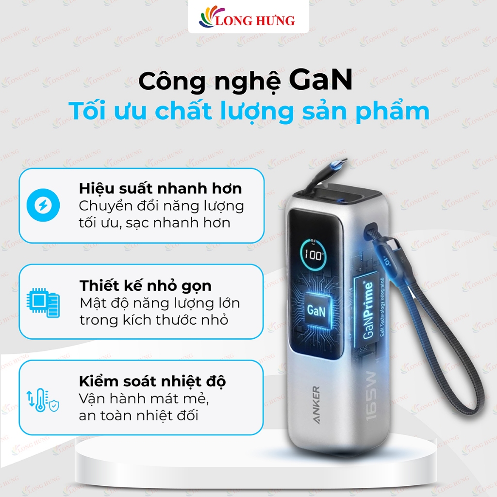 Sạc dự phòng Anker Zolo Power Bank High-Power Multi Device USB-C 165W 25000mAh A1695 - Hàng chính hãng | BigBuy360 - bigbuy360.vn