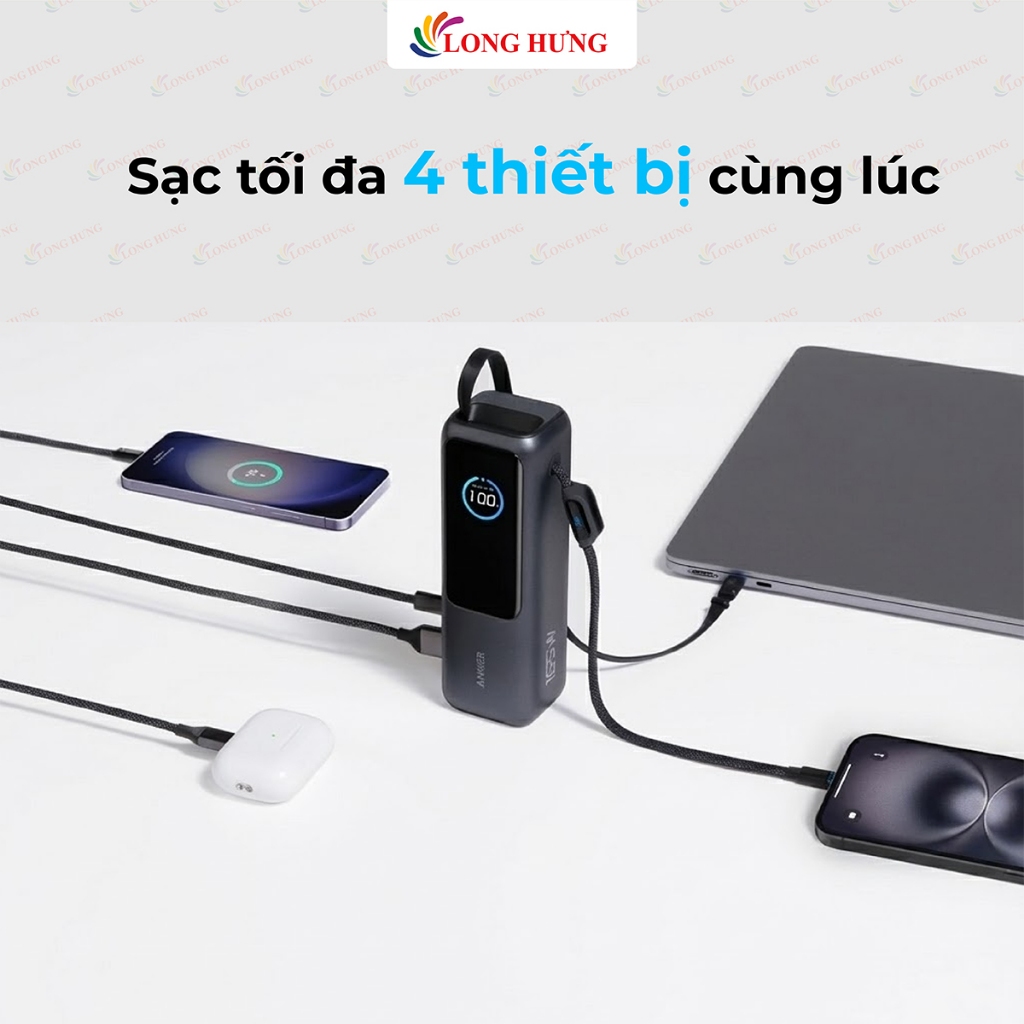 Sạc dự phòng Anker Zolo Power Bank High-Power Multi Device USB-C 165W 25000mAh A1695 - Hàng chính hãng | BigBuy360 - bigbuy360.vn
