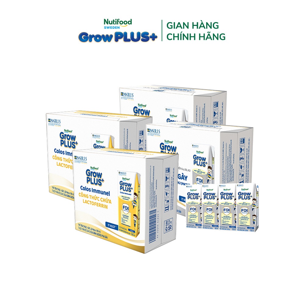 Combo 2 Thùng 24 hộp SBPS GrowPLUS+ Cao lớn vượt trội 180ml + 2 Thùng 24 hộp SBPS  GrowPLUS+ Sữa Non Immunel 180ml