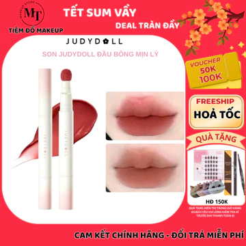 Son Kem Lỳ JUDYDOLL Lip Powder Cream Mịn lì đầu bông Che phủ vân môi Không dính cốc | MT MAKEUP STORE