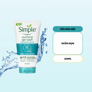 Sữa Rửa Mặt Simple Purifying 150ml - Sữa Rửa Mặt Cho Da Mụn, Da Dầu - Hàng Chính Hãng