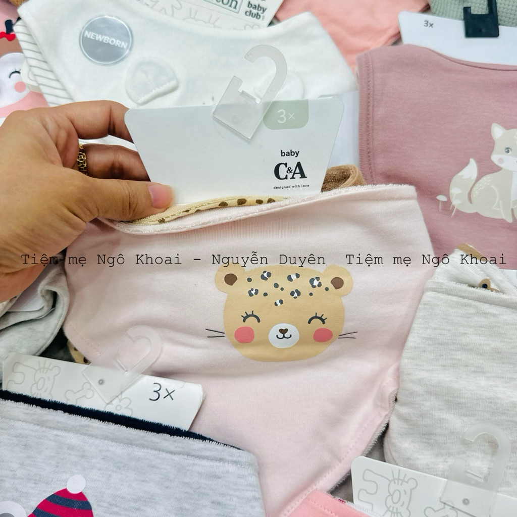 [MD231] Set 2-3 chiếc yếm xinh chất liệu cotton cho bé các hãng xuất xịn