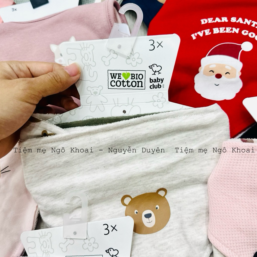 [MD231] Set 2-3 chiếc yếm xinh chất liệu cotton cho bé các hãng xuất xịn