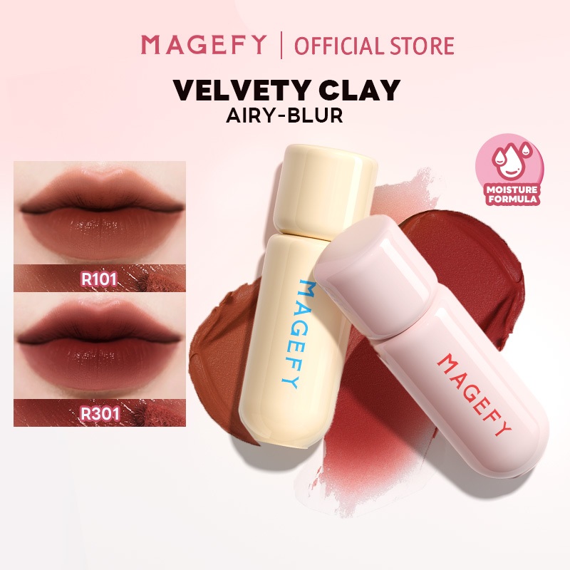 Mousse Môi Nhung, MAGEFY, Siêu Sắc Tố, Lớp Hoàn Thiện Lì Không Trọng Lượng L04