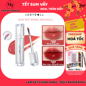 Son tint Bóng Judydoll LIP GLOSS Dưỡng Ẩm Lâu Trôi Son không dính cốc | MT MAKEUP STORE