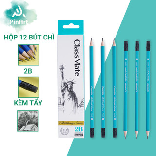 Hộp 12 Bút Chì 2B Classmate, Viết Chì Chốt Nét Đậm, Đen, Thân Lục Giác Cho Học Sinh, Sinh Viên, Văn Phòng PC412