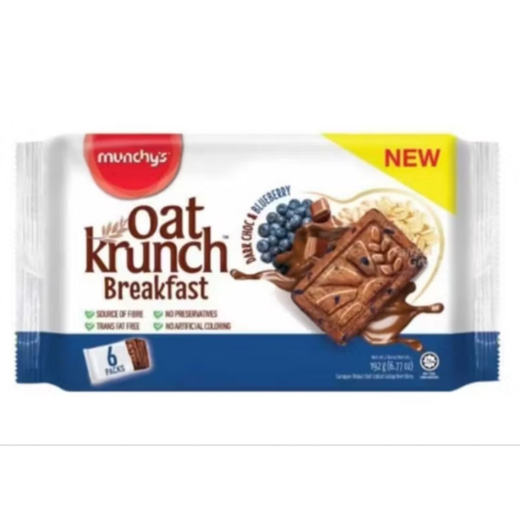 [TẶNG QUÀ HĐ 200K TRỞ LÊN TỪ 05-08.07]Bánh Yến Mạch Socola Và Việt Quất Munchy’s 192g