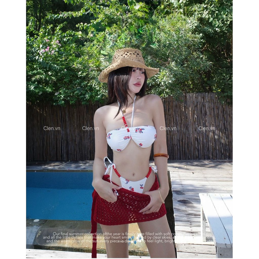 Set bikini 3 mảnh Cherry Kiss - Mẫu mới 2026
