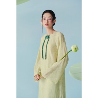 Áo dài OLV màu xanh cốm dịu dàng cổ điển Diệp Dao phù hợp mặc lễ tết (Không kèm quần)