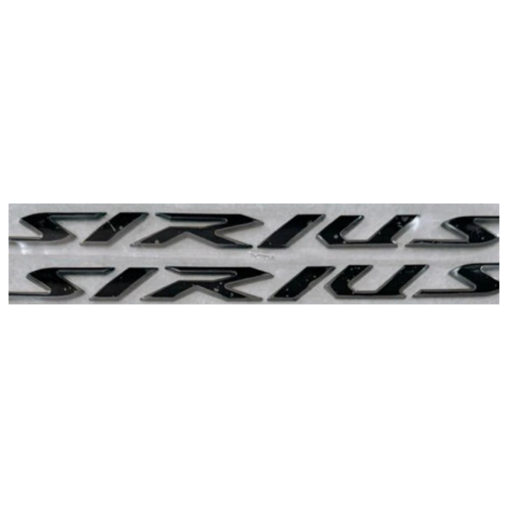 Tem SIRIUS chữ nổi ốp sườn. Logo dán xe xi mạ cao cấp, có sẵn keo dán