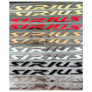 Tem SIRIUS chữ nổi ốp sườn. Logo dán xe xi mạ cao cấp, có sẵn keo dán