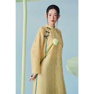 Áo dài OLV đính nút truyền thống Diệp Thư Diệp Anh và Thụy An phù hợp đi lễ tết (Không kèm quần)