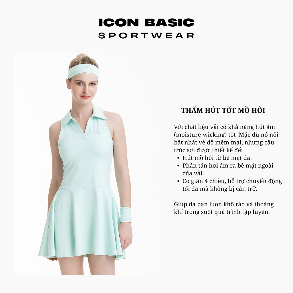 ACE DRESS Váy thể thao năng động tôn dáng - ICON BASIC Sportwear