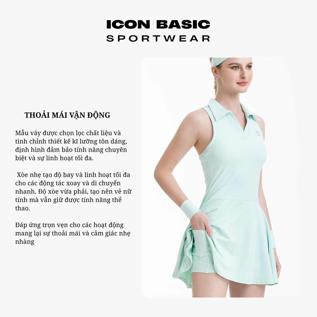 ACE DRESS Váy thể thao năng động tôn dáng - ICON BASIC Sportwear