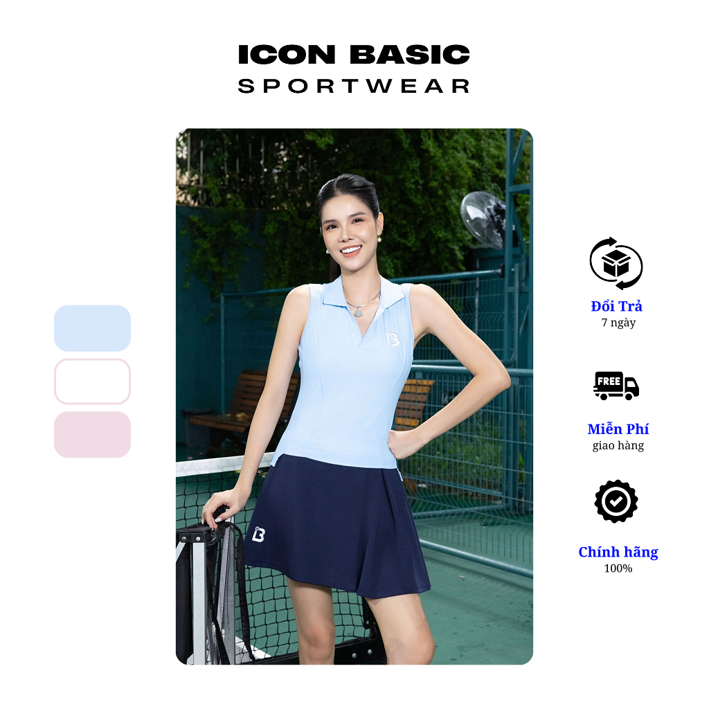 ICY TOP - Áo tanktop cổ polo vải nhẹ tênh, thoái mái, thấm hút - ICON BASIC Sportwear