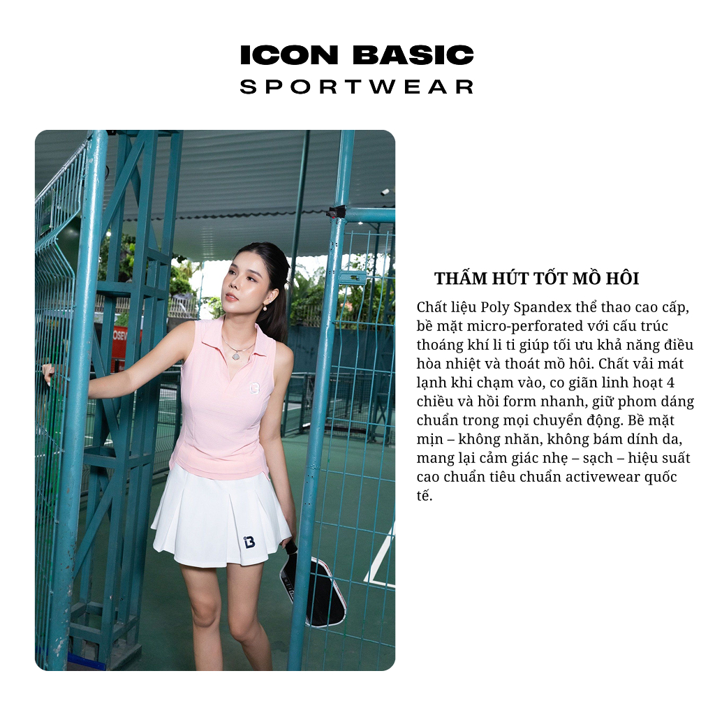 ICY TOP - Áo tanktop cổ polo vải nhẹ tênh, thoái mái, thấm hút - ICON BASIC Sportwear