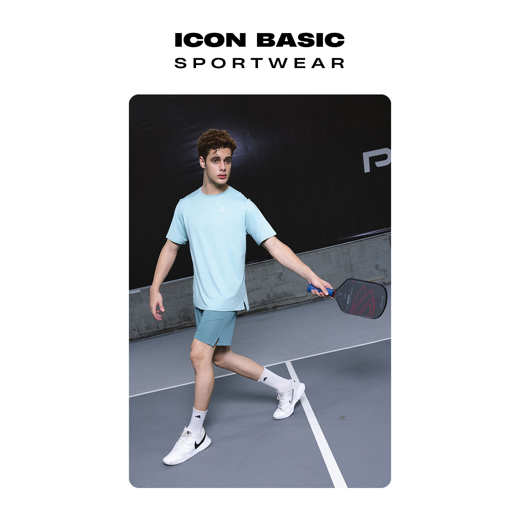 ICON ACTIVE TEE - Áo thun nam thể thao thấm hút mồ hôi, thoải mái vận động - B icon basic