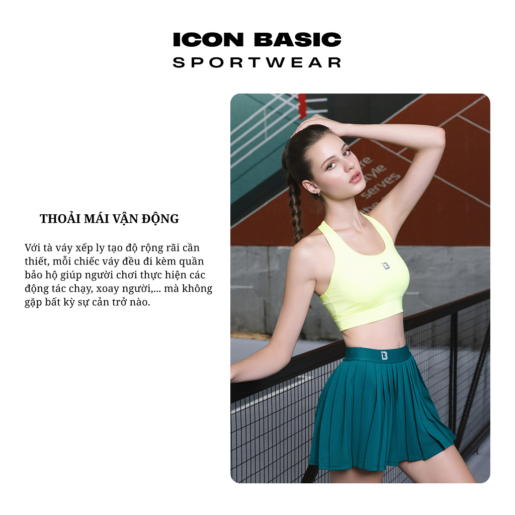 ACE SKIRT Chân váy xếp ly thể thao năng động thấm hút, thoải mái - ICON BASIC Sportwear