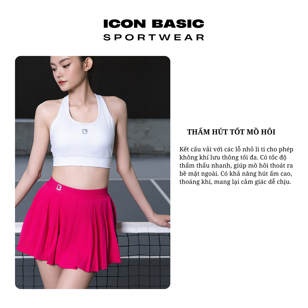 ACE SKIRT Chân váy xếp ly thể thao năng động thấm hút, thoải mái - ICON BASIC Sportwear