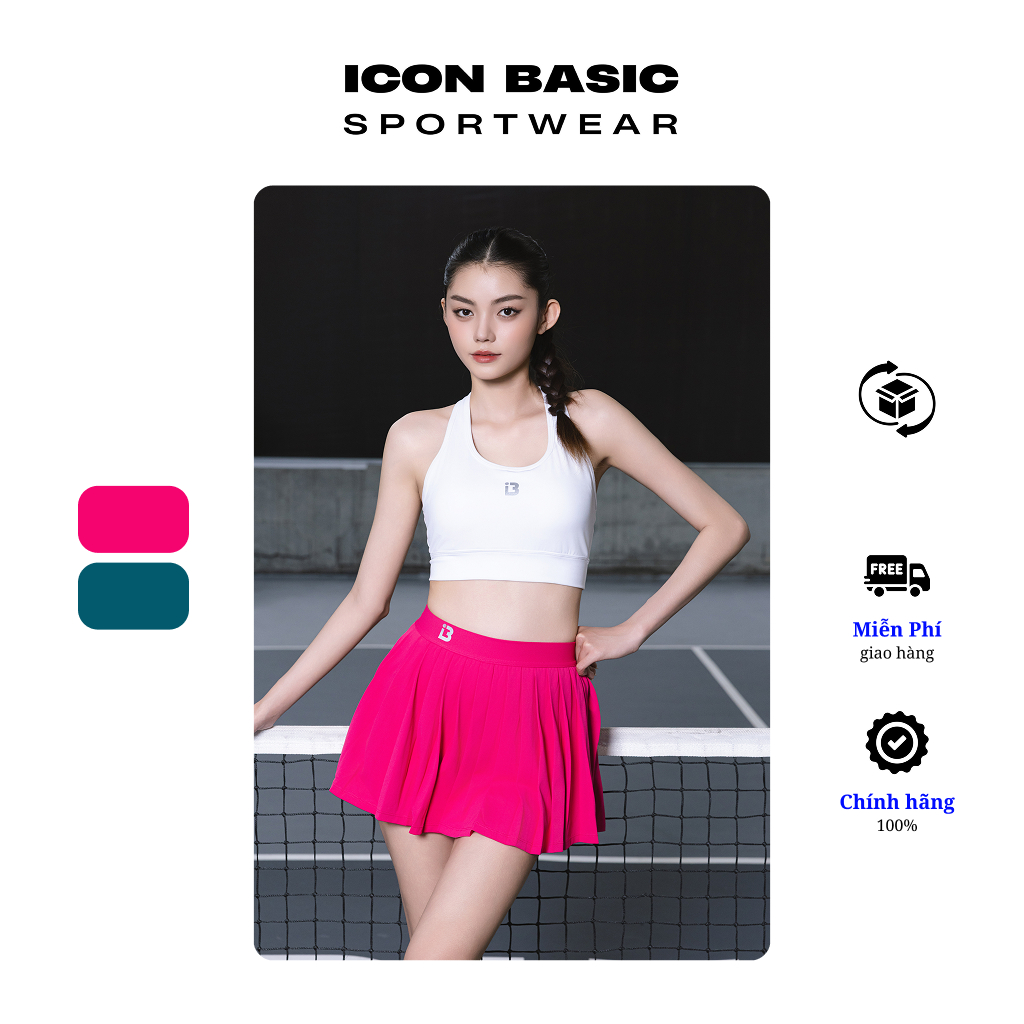 ACE SKIRT Chân váy xếp ly thể thao năng động thấm hút, thoải mái - ICON BASIC Sportwear