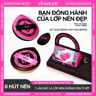 [PINKPUNK] Set 3 Mút PinkPunk Size XL Tán Nền/Cushion, Che Khuyết Điểm Kèm Hộp Đựng, Có Tách Lẻ