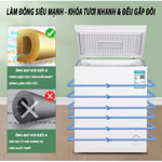Tủ ĐÔNG MINI AUX 90 lít làm lạnh nhanh, tủ đông mini trữ sữa, thực phẩm đông lạnh, không gây tiếng ồn, tiết kiệm điện — ảnh 8