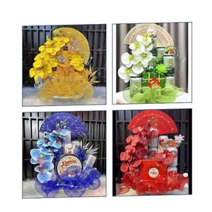 Set hoa VIP trang trí tháp bánh, tháp oản decor ngày Tết 2026