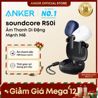 Tai nghe Anker Soundcore R50i TWS với thời gian phát nhạc 30 giờ+ cuộc gọi rõ ràng và âm trầm cao, chống nước IPX5 A3949